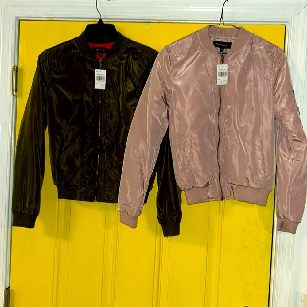 2/$20 NWT fall/spring jackets size medium Olive Green and Dusty Rose Pink